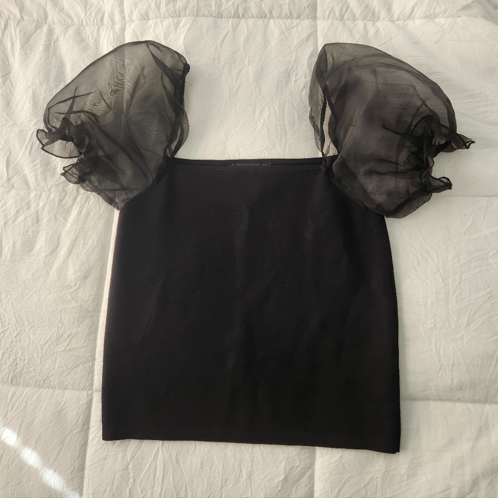 House of Harlow 1960 Black Knit Top